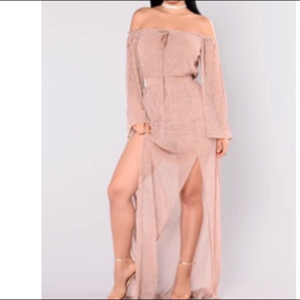 FashionNova Dusty Rose Delicate Dress